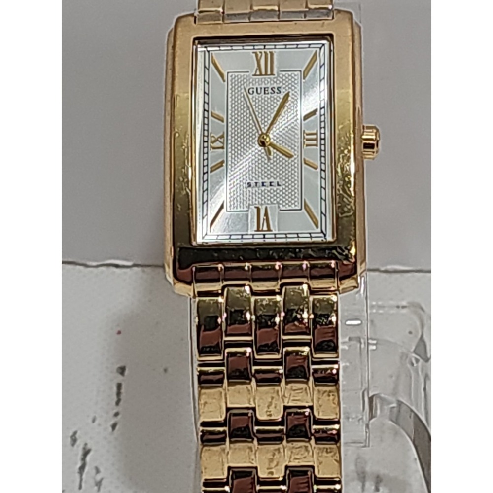 GUESS Steel Gold-Tone Rectangle Watch - Picture 3 of 10